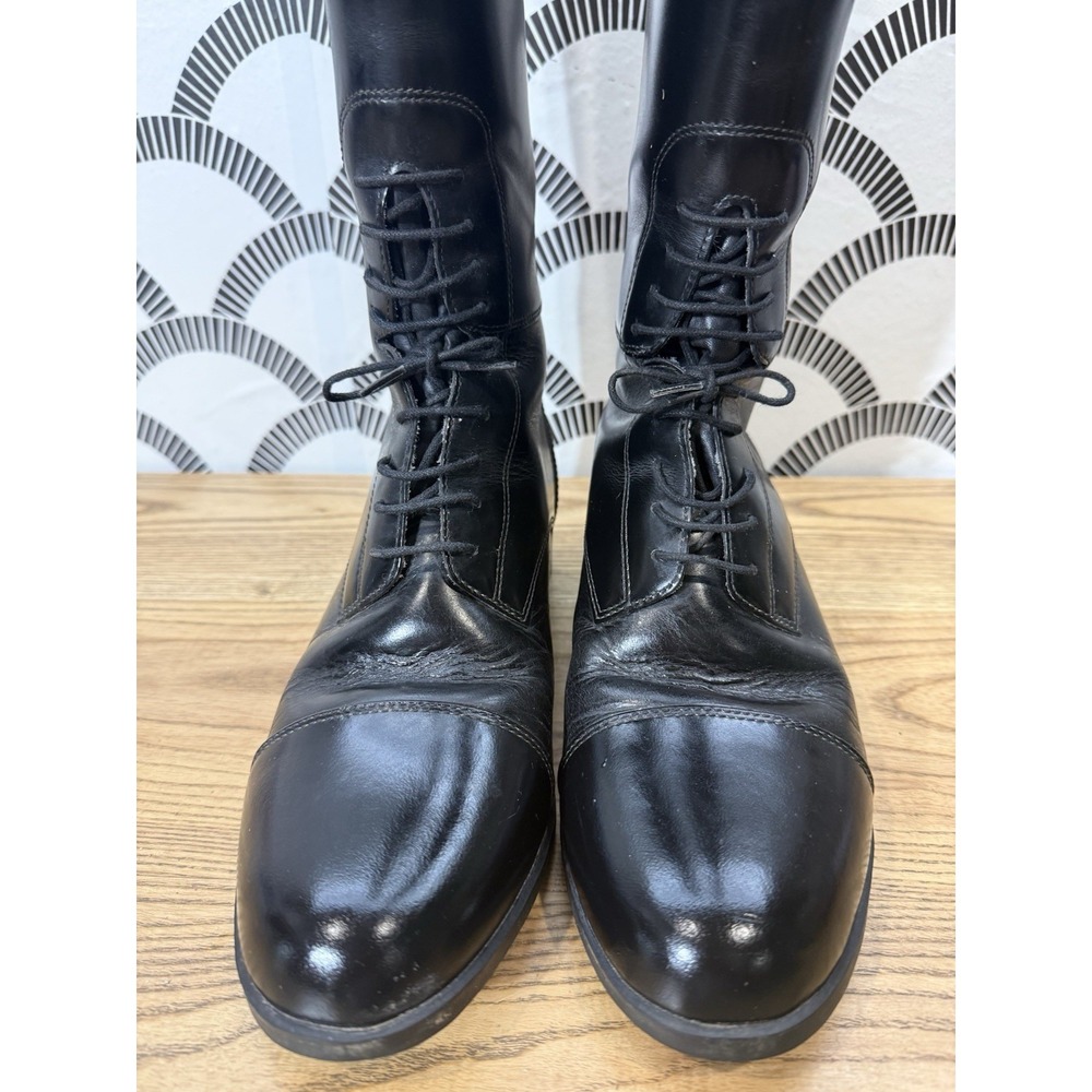 Ariat Black Heritage Field Tall Riding Boots 55101 Medium Height Calf Full Sz 9 - Picture 6 of 11